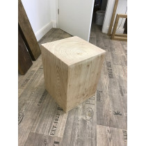 Holzblock, Holzdeko, Sitzhocker, Säule, Beistelltisch, Lärche, 55x29x29cm